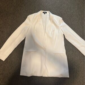 Express Cream Single-Button Tailored Blazer
